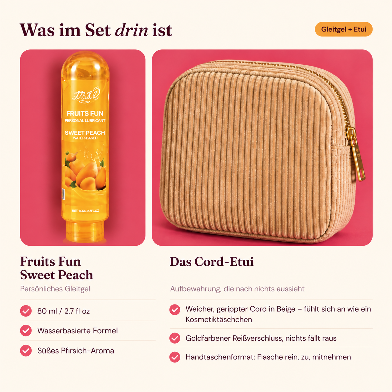 „Zit Reiseset" — Gel + Etui